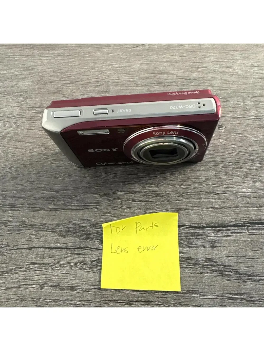 Sony Cybershot DSC-W370 14.1MP 7X Zoom Digital Camera FOR PARTS LENS ERROR